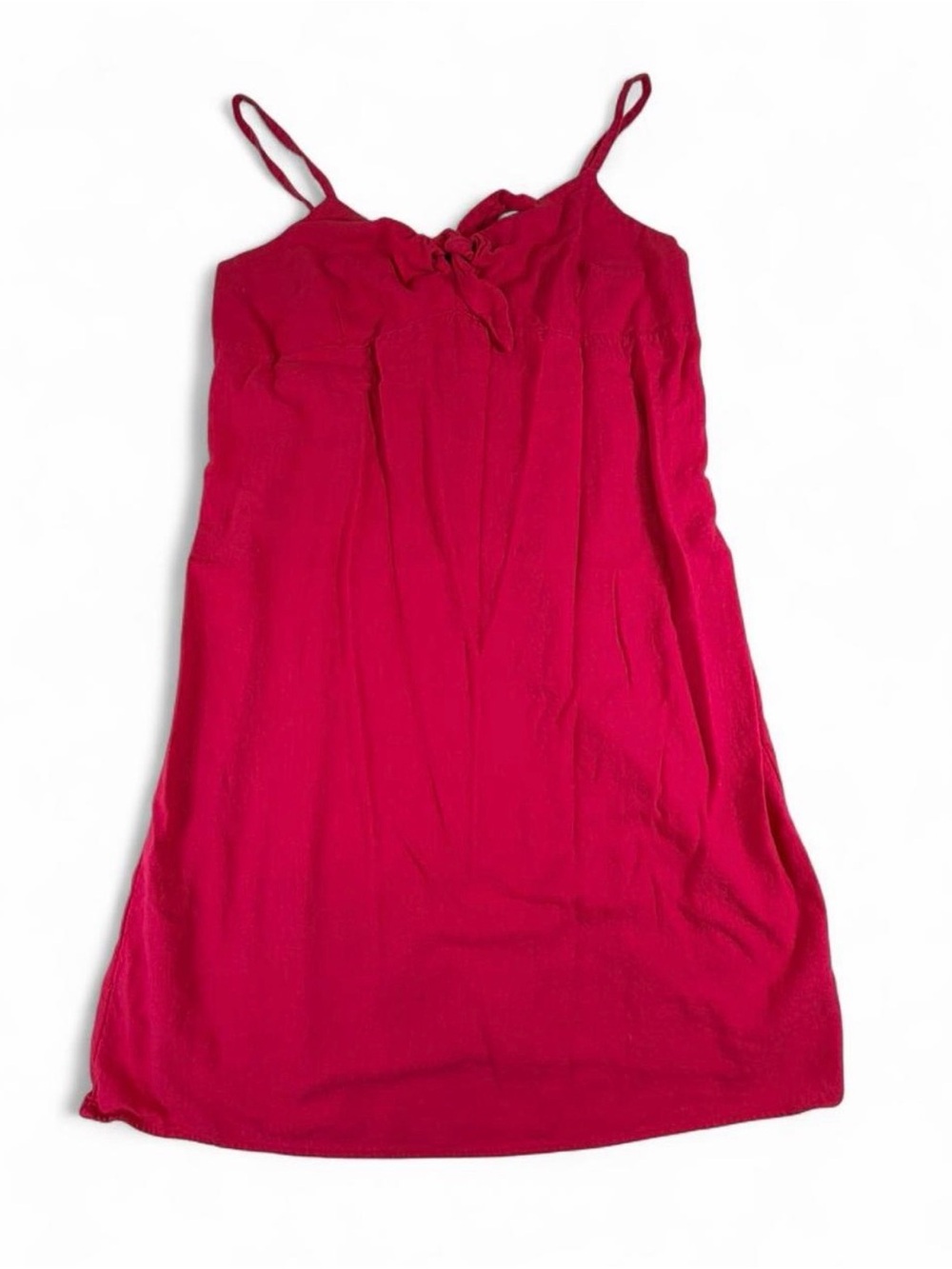 Old Navy Vibrant Pink Linen Backless Spaghetti Strap Dress